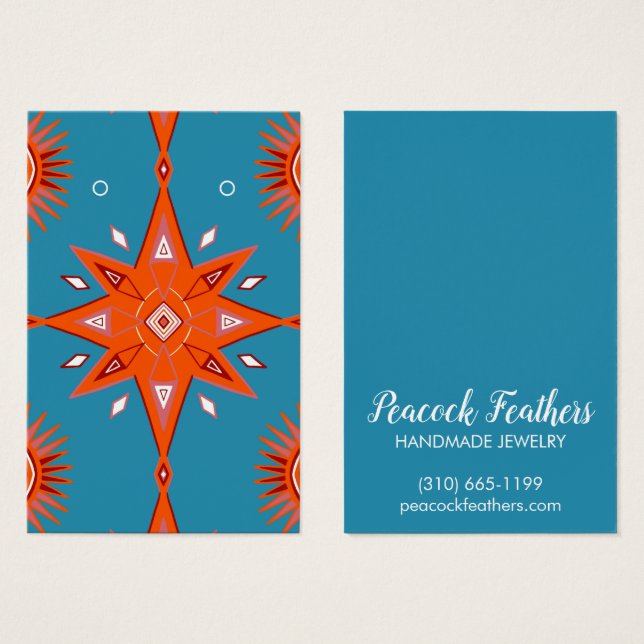 Boho Stars Earring Necklace Juwelier Display Card (Vorne & Hinten)