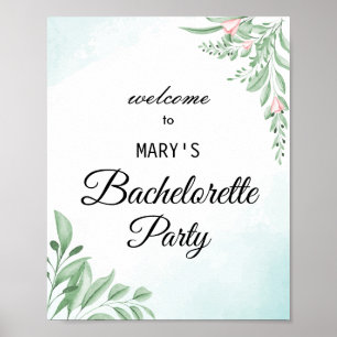 Boho-Staubblau-Junggesellinnen-Abschiedsparty-Will Poster