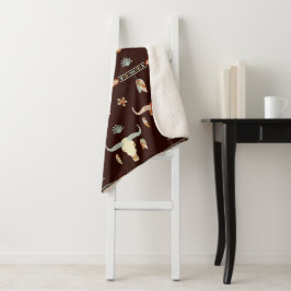 Boho-Steer-Muster Sherpadecke