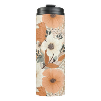 Boho Stil Blume Muster hellen Farben Thermosbecher