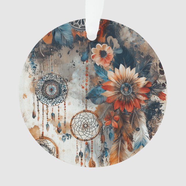 Boho Stil-Design mit Träumern Ornament (Vorderseite)