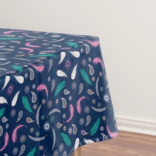 Boho-Stil Federn Muster Tischdecke (Beispiel)