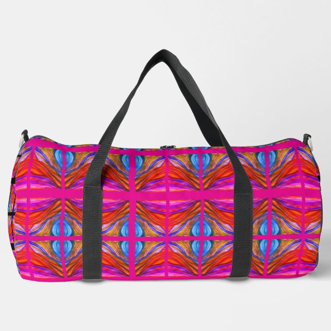 Boho Stil heiß rosa Duffle Bag (Vorderseite)