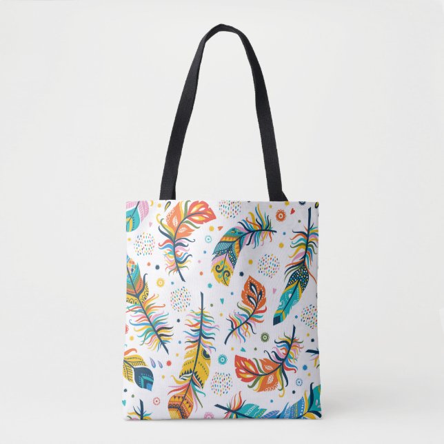 Boho-Stil, nahtloses Feder-Muster. (Vorderseite)