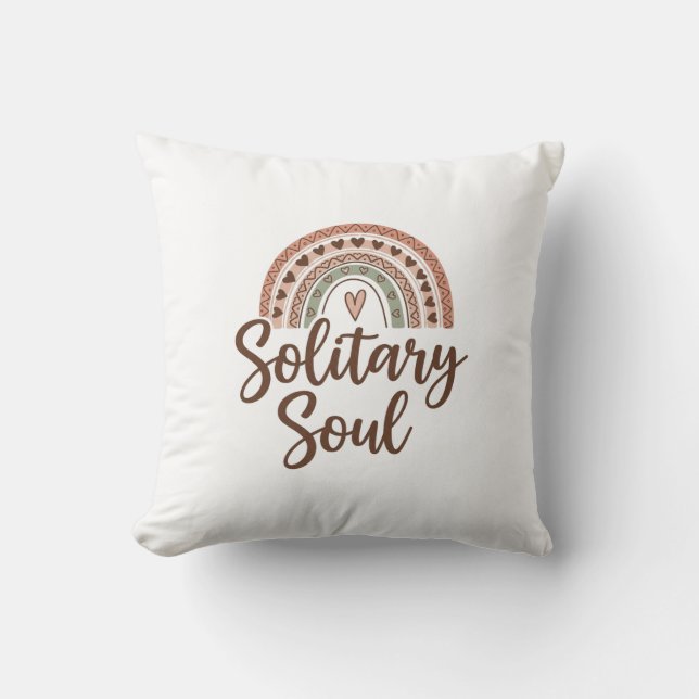 Boho Stil solides Soul Design Kissen (Vorderseite)