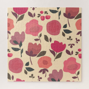 Boho Stil Staub floral Muster. Puzzle