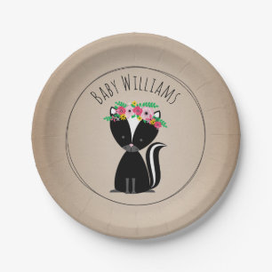 Boho Stinktier-Cardstock inspirierte Pappteller