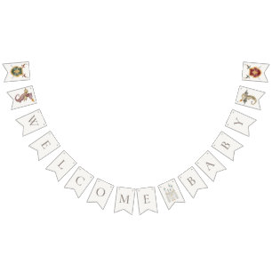 Boho Storybook Dragon Baby Dusche Willkommen Wimpelkette