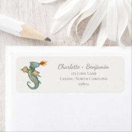 Boho Storybook Dragon Baby Shower Rücksendeadresse