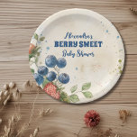 Boho Strawberry Berry Sweet Baby Shower Pappteller<br><div class="desc">Mit unseren Blueberry Berry Sweet Baby Shower Paper Tellern verschönern Sie Ihre Babydusche mit einer köstlichen Touch an Süße. Diese bezaubernden Teller sind mit bezaubernden Blueberry-Illustrationen und lebhaften Berry-themed-Akzenten ausgestattet, die sich perfekt eignen, um bei Ihrer Feier eine charmante Atmosphäre zu schaffen. Unsere Teller aus langlebigen Papiermaterialien bieten sowohl praktische...</div>
