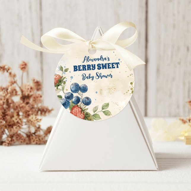Boho Strawberry Berry Sweet Baby Shower Runder Aufkleber (Von Creator hochgeladen)