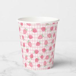 Boho Strawberry Berry Sweet Birthday Pappbecher