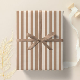 Boho-Streifen gestreift neutrale minimalistische E Geschenkpapier