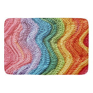 Boho Strickfarbige, gemütliche & kunsthandwerklich Badematte