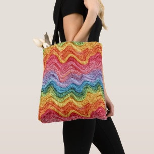 Boho-Strickmuster in bunten Farben, gemütlich & ku
