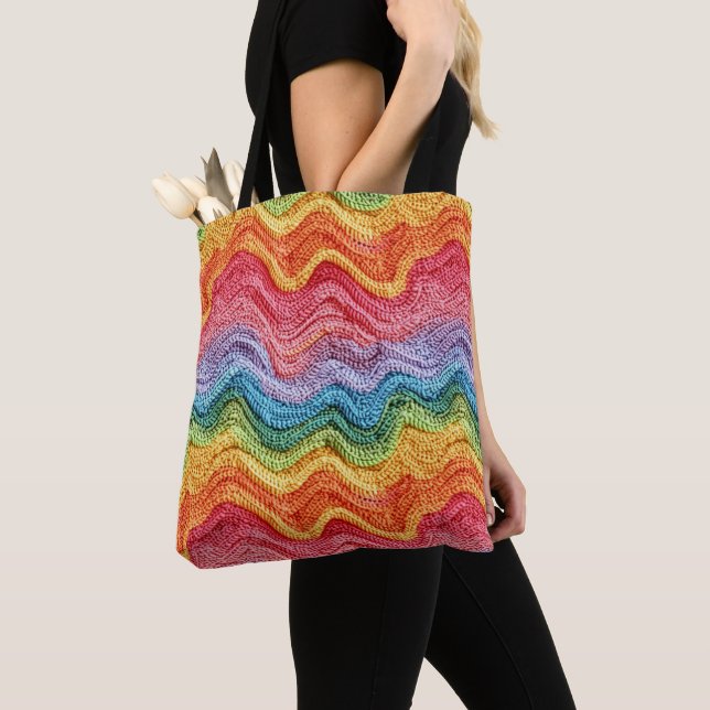 Boho-Strickmuster in bunten Farben, gemütlich & ku (Von Nahem)