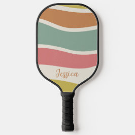 Boho Strip Pattern Individuelle Name Pickleball Pa Pickleball Schläger