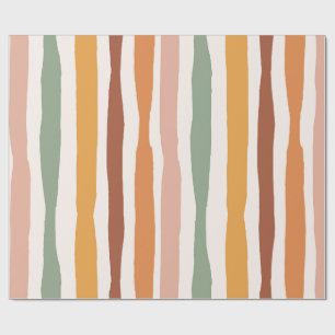 Boho Strip Wrapping Paper Geschenkpapier