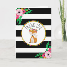 Boho Stripes Fox Babydusche Danke