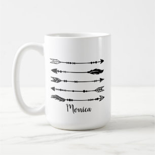Boho Style Arrows Black & White Kaffeetasse