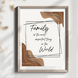 Boho Style Art Familie ist die wichtigste Sache Poster