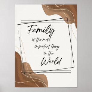 Boho Style Art Familie ist die wichtigste Sache Poster