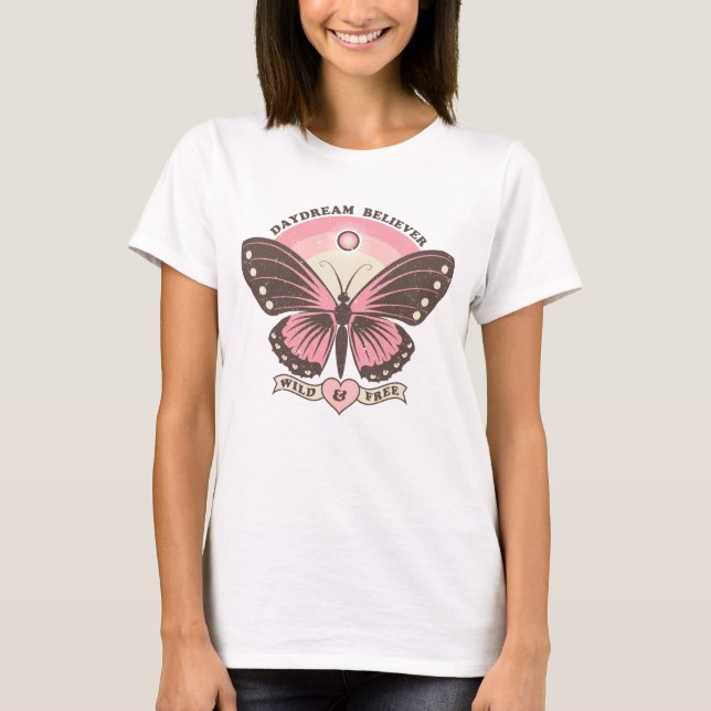Boho Style Butterfly - Daydream - Wild & Free T-Shirt (Vorderseite)