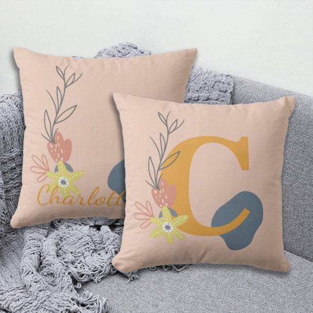 Boho Style Custom Monogram und Name Kissen (Von Creator hochgeladen)