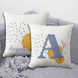 Boho Style Custom Monogram und Name Kissen