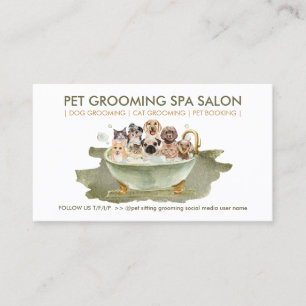 Boho Style Grooming Pet Bath Wellness-Center Katze Visitenkarte