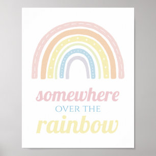 Boho Style Irgendwo über dem Regenbogen Poster