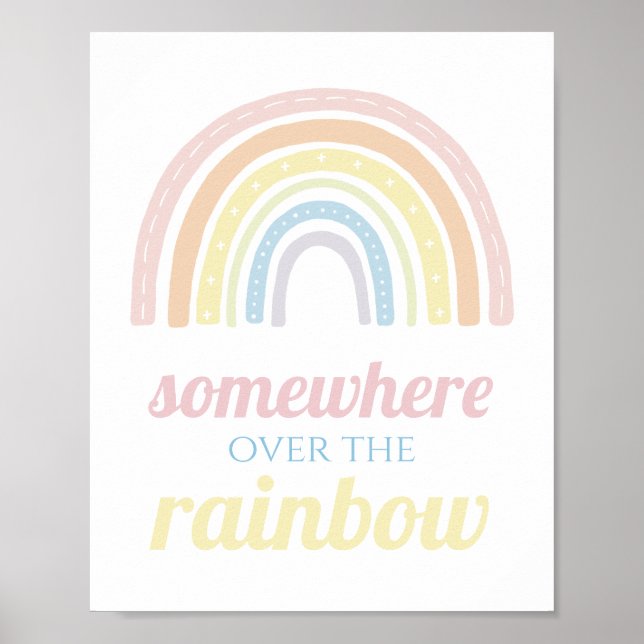 Boho Style Irgendwo über dem Regenbogen Poster (Vorne)