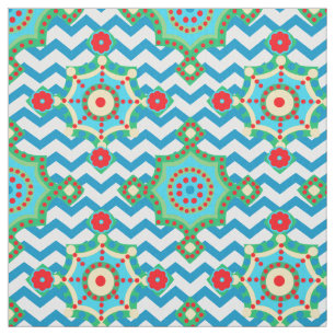 Boho Style   Karnevalsfarben Zickzack Stoff
