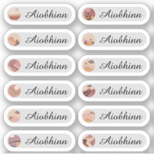 Boho Style Name Stickers Aufkleber