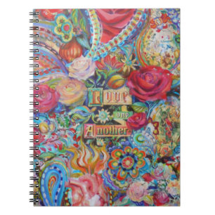 Boho Style Paisley Liebe Notebook Notizblock
