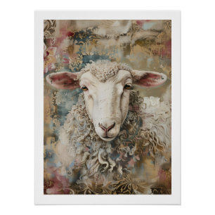Boho Style Sheep Poster von PS Nature Designs