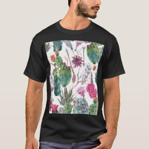 Boho Style, Vintag Cactus Watercolor. T-Shirt