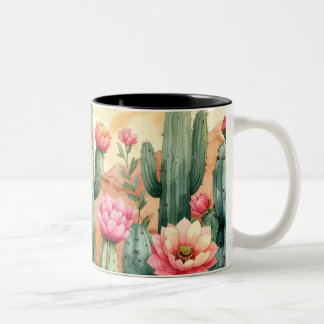 Boho Succulent Floral Watercolor Mug Zweifarbige Tasse