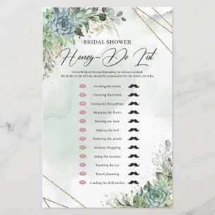 Boho succultus eucalyptus gold Honey-Do List