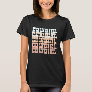 Boho Südwestliche Wüsten Groovy 70er Cowgirl T-Shirt
