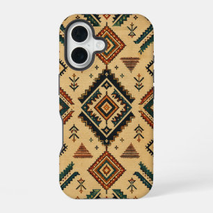 Boho Südwestlicher Stammes-Geometrischer Muster-Ha iPhone 16 Hülle