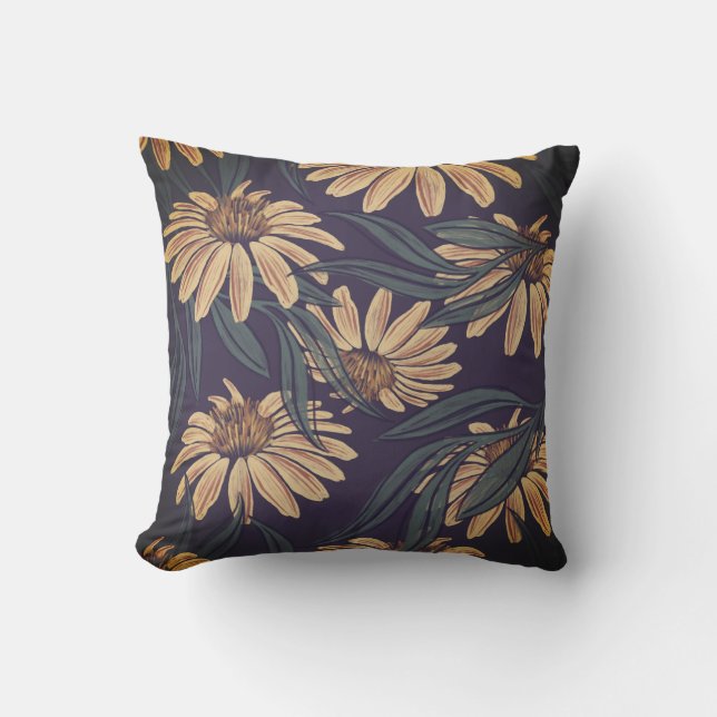 Boho Summer Daisies Kissen (Vorderseite)