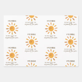 Boho Summer First Trip rund um Sun Birthday Geschenkpapier Set