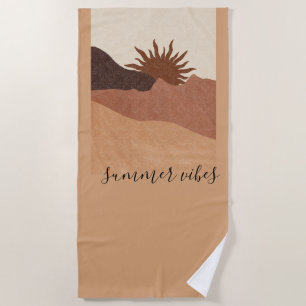Boho Summer Sun Desert Strandtuch