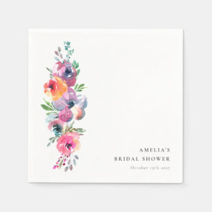 Boho Summer Watercolor Brautparty Serviette