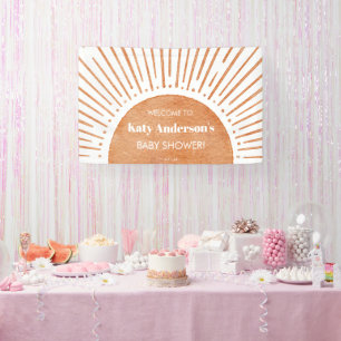 Boho Sun Baby Dusche Begrüßungsbanner Banner
