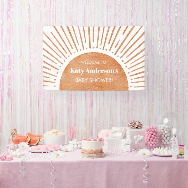 Boho Sun Baby Dusche Begrüßungsbanner Banner (Party)
