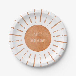 Boho Sun Baby Dusche Pappteller