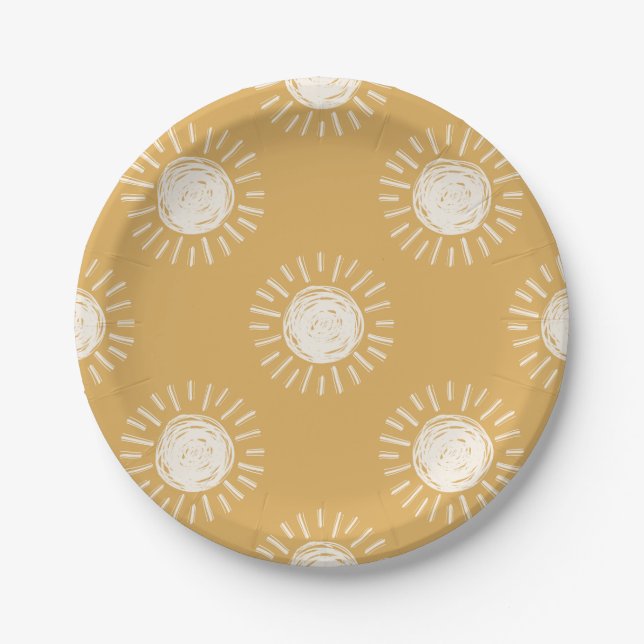 Boho Sun Baby Duschpapier Teller (Vorderseite)
