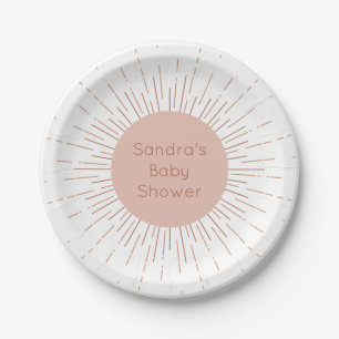 Boho Sun Baby Shower Pappteller